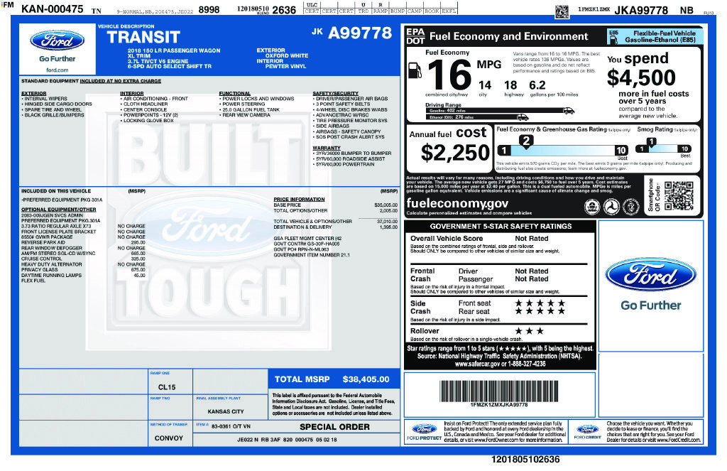 Used 2018 Ford Transit 150 XL RWD image 30