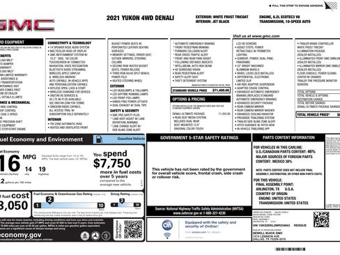 Used 2021 GMC Yukon Denali w/ Denali Ultimate Package AWD/4WD image 3