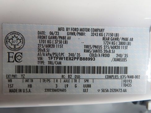 Used 2023 Ford F150 Lariat w/ Equipment Group 502A High image 78