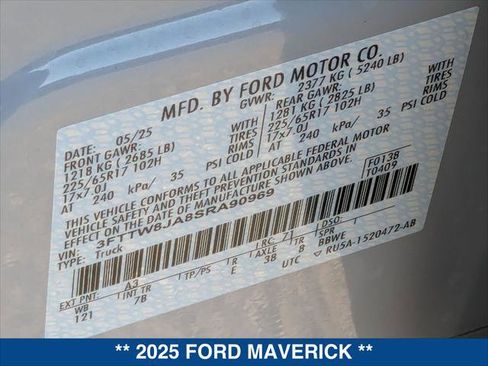 New 2025 Ford Maverick XLT w/ XLT Luxury Package image 19