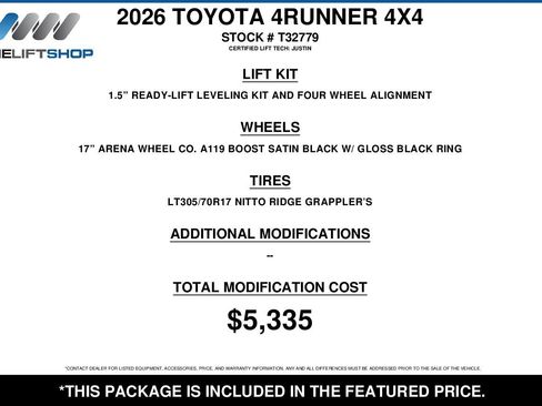 Used 2026 Toyota 4Runner Limited AWD/4WD image 2