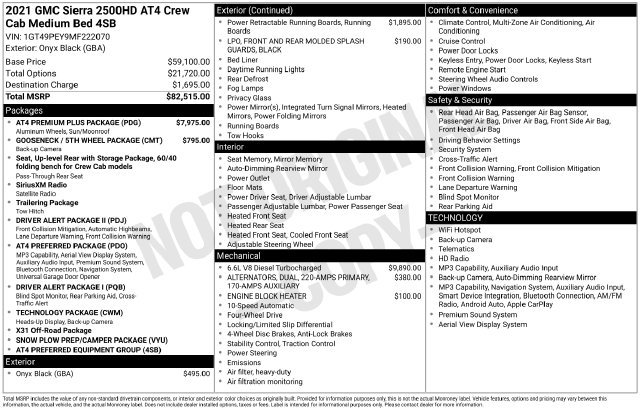 Used 2021 GMC Sierra 2500 AT4 w/ AT4 Premium Plus Package AWD/4WD image 1