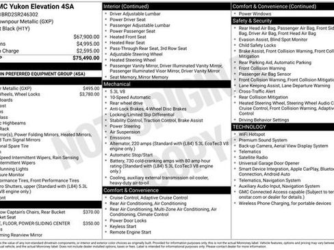 Used 2025 GMC Yukon Elevation RWD image 2