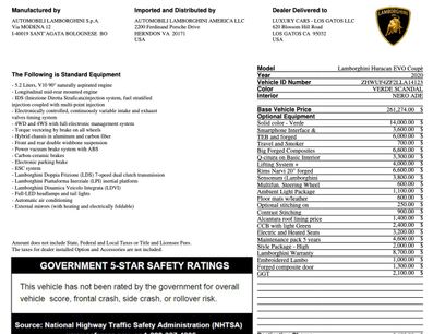 Used 2020 Lamborghini Huracan EVO