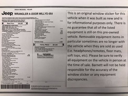 Used 2024 Jeep Wrangler Unlimited Sport AWD/4WD image 2