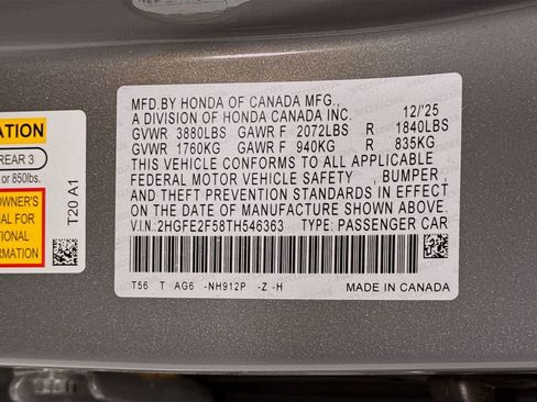 New 2026 Honda Civic Sport image 29