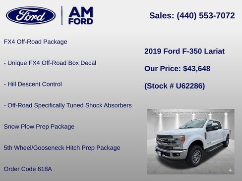 Used 2019 Ford F350 Lariat w/ Lariat Ultimate Package AWD/4WD image 6