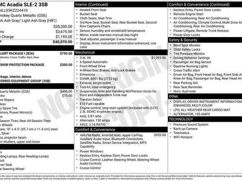 Used 2019 GMC Acadia SLE w/ Driver Alert Package I image 49