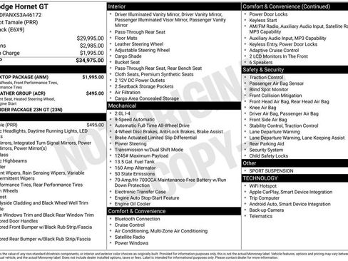 New 2025 Dodge Hornet GT w/ GT Blacktop Package image 29