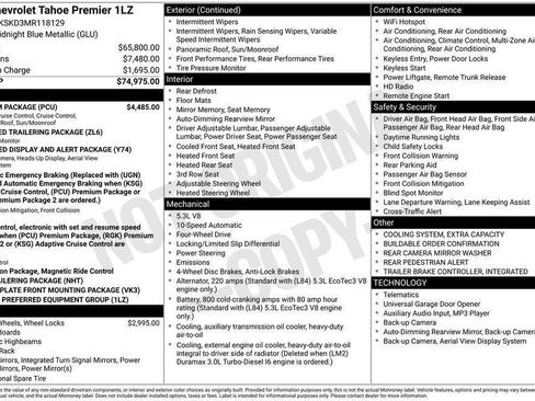 Certified 2021 Chevrolet Tahoe Premier w/ Premium Package AWD/4WD image 4
