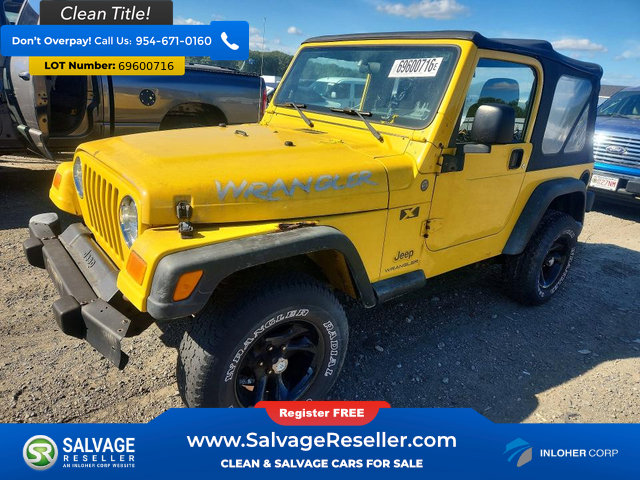 Used 2004 Jeep Wrangler X w/ Full Face Tire & Wheel Group AWD/4WD image 1