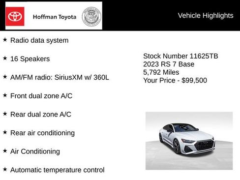 Used 2023 Audi RS 7 Sportback AWD/4WD image 16