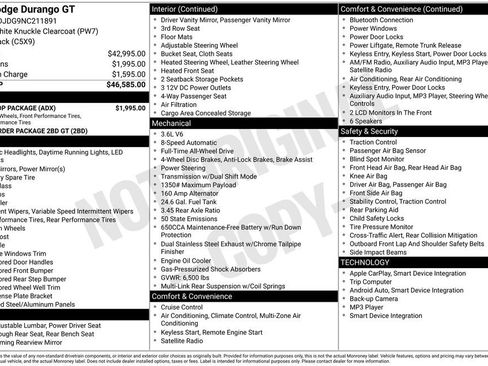 Used 2022 Dodge Durango GT w/ Blacktop Package image 17