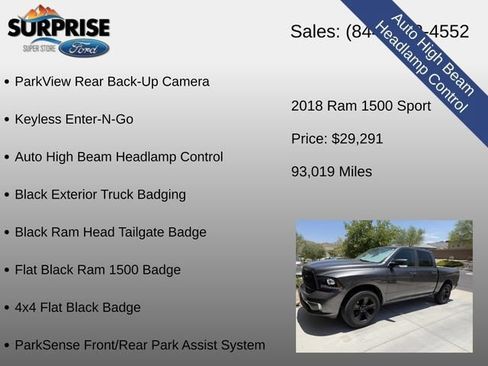 Used 2018 RAM 1500 Sport w/ Convenience Group AWD/4WD image 19