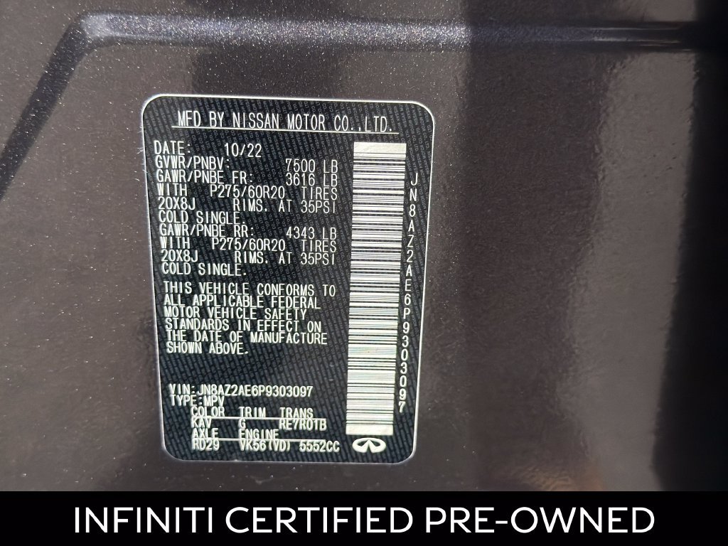 Certified 2023 INFINITI QX80 Luxe w/ All-Season Package AWD/4WD image 29