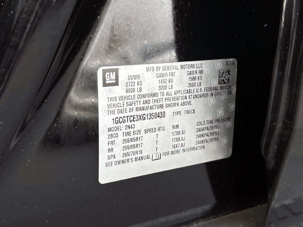 Used 2016 Chevrolet Colorado LT w/ LT Convenience Package AWD/4WD image 10
