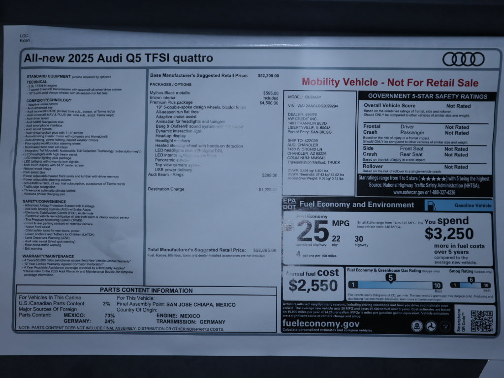 Used 2025 Audi Q5 Premium w/ Premium Plus AWD/4WD image 9