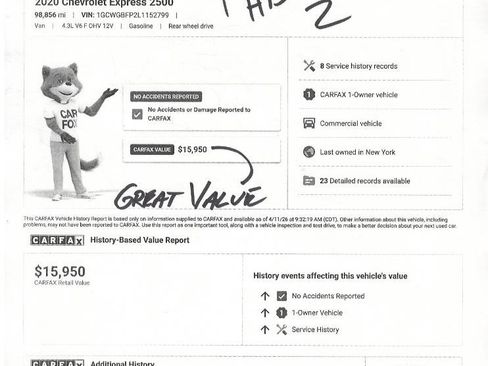 Used 2020 Chevrolet Express 2500 Extended w/ Driver Convenience Package image 24