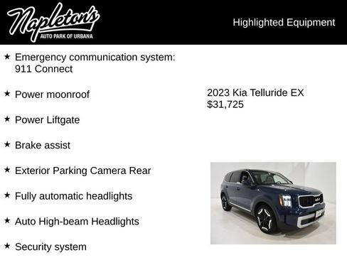 Used 2023 Kia Telluride EX w/ EX Captain's Chair Package FWD image 16