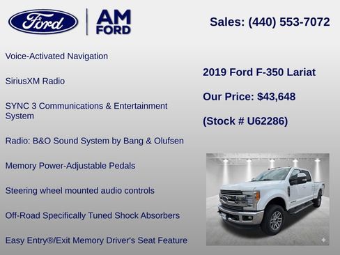 Used 2019 Ford F350 Lariat w/ Lariat Ultimate Package AWD/4WD image 24