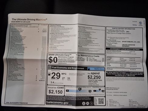 New 2026 BMW X3 xDrive30 w/ Convenience Package image 31