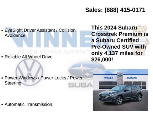 Certified 2024 Subaru Crosstrek 2.0i Premium image 13