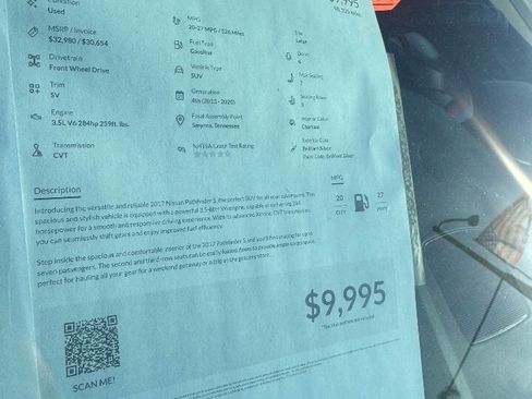 Used 2017 Nissan Pathfinder SV w/ Cargo Package image 20