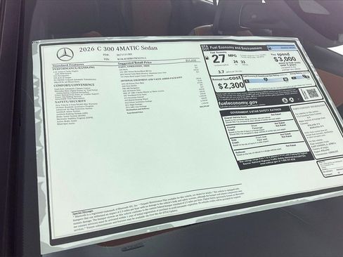New 2026 Mercedes-Benz C 300 4MATIC Sedan image 13