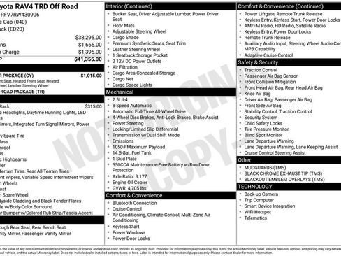 Used 2024 Toyota RAV4 TRD Off-Road w/ Weather Package AWD/4WD image 22