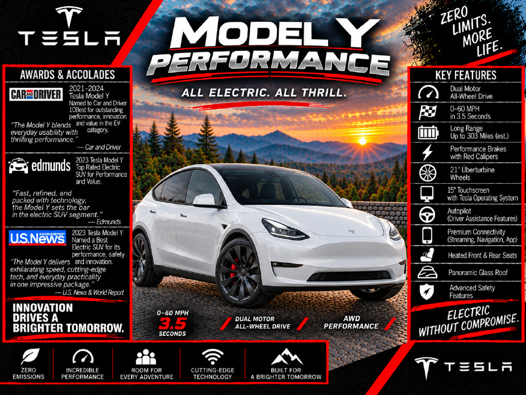 Used 2025 Tesla Model Y Performance AWD/4WD image 2