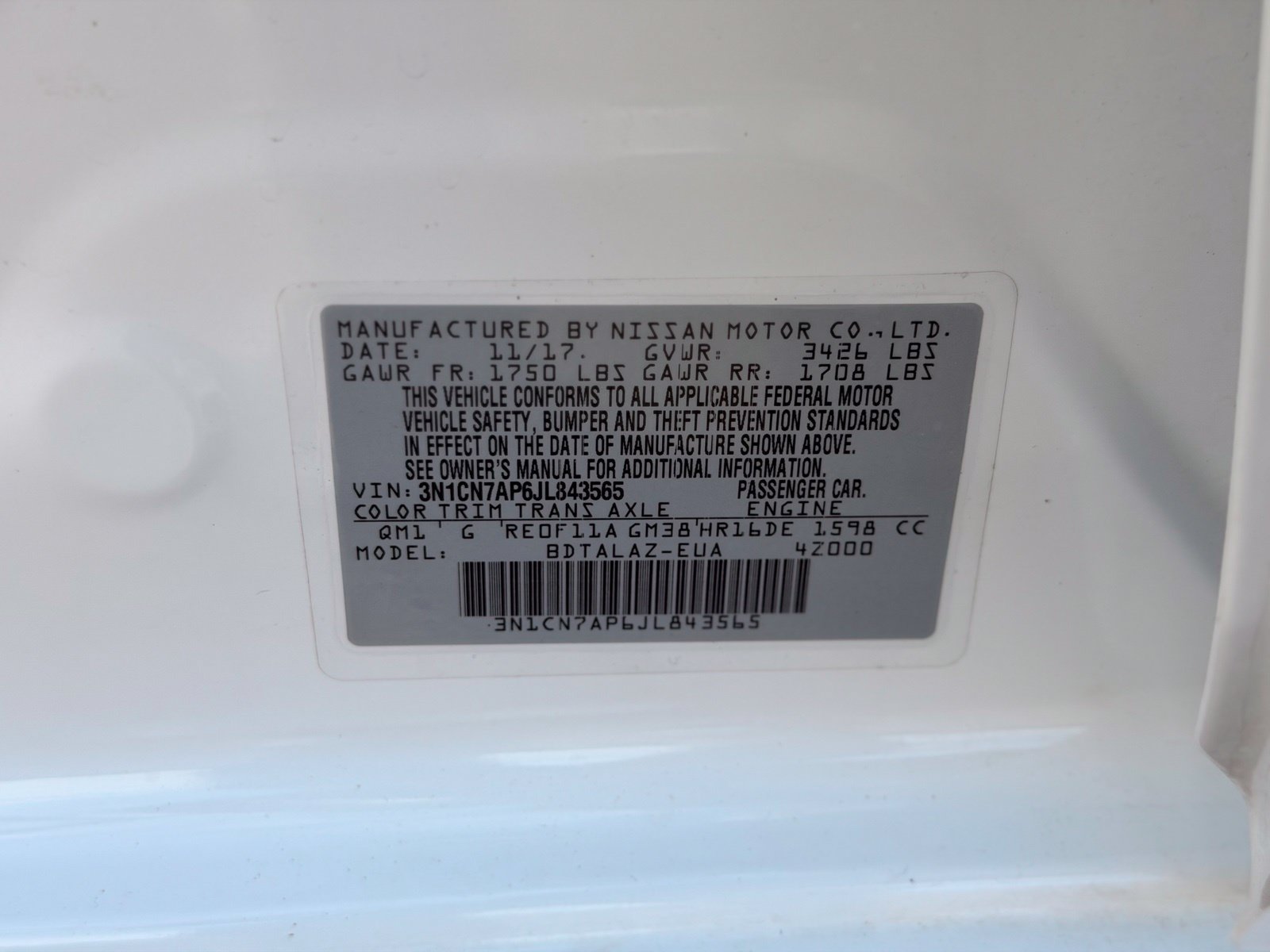 Used 2018 Nissan Versa S Plus FWD image 36