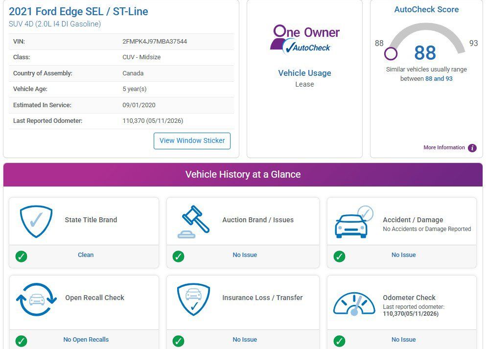 Used 2021 Ford Edge SEL w/ Convenience Package AWD/4WD image 2