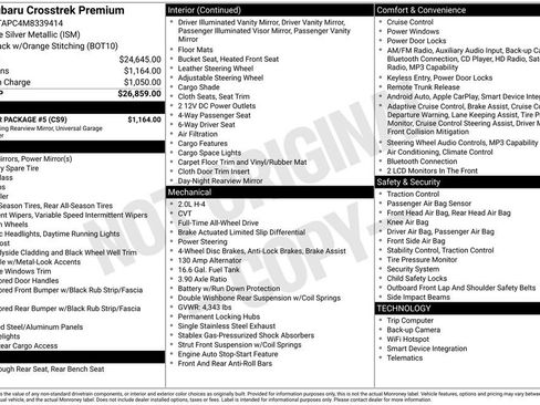 Used 2021 Subaru Crosstrek 2.0i Premium w/ Popular Package #5 image 26