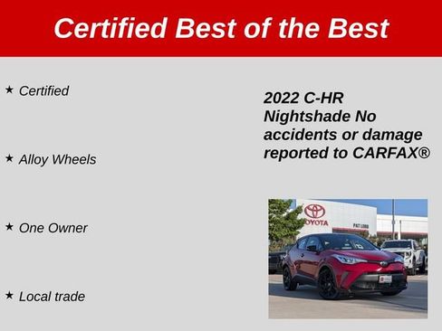 Certified 2022 Toyota C-HR Nightshade FWD image 36