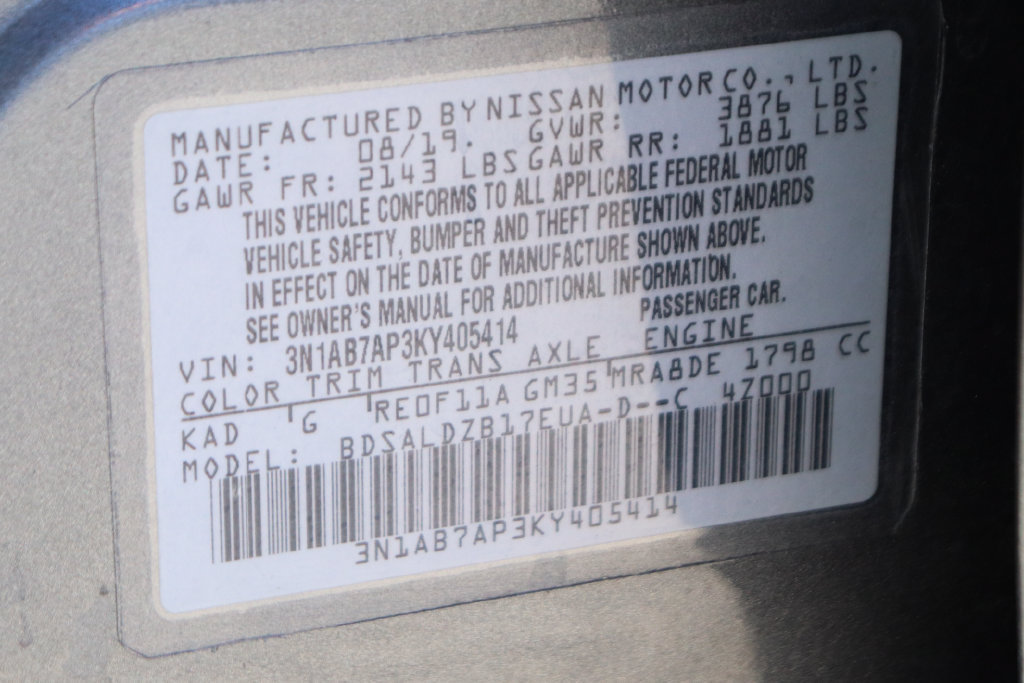 Used 2019 Nissan Sentra SV FWD image 45
