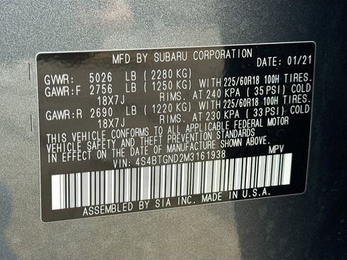 Used 2021 Subaru Outback Limited XT w/ Popular Package #2 image 42