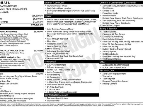 Used 2022 Audi A8 L 3.0T w/ Executive Package image 17