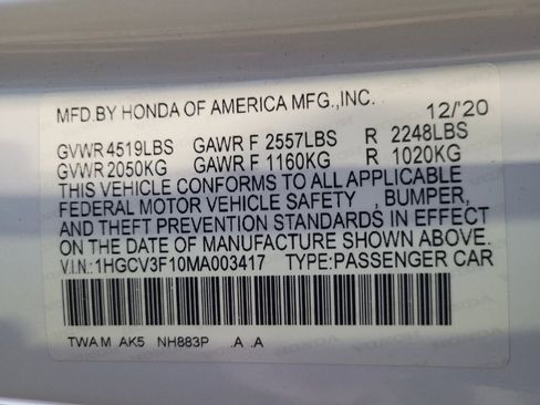 Used 2021 Honda Accord Hybrid image 33