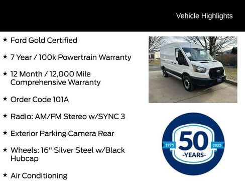 Certified 2023 Ford Transit 250 Medium Roof image 6