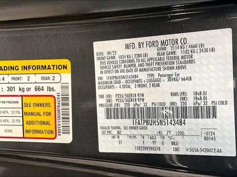 Used 2022 Ford Mustang Premium w/ Equipment Group 201A RWD image 32