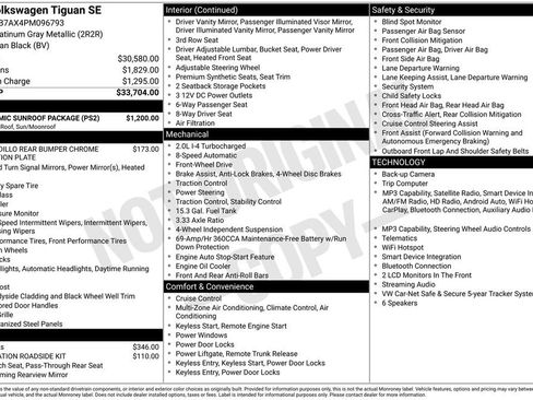 Used 2023 Volkswagen Tiguan SE w/ Panoramic Sunroof Package FWD image 8