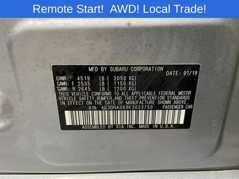 Used 2019 Subaru Legacy 2.5i Sport AWD/4WD image 27