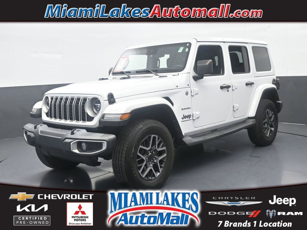 Used 2024 Jeep Wrangler Unlimited Sahara w/ Safety Group AWD/4WD 360° Tour