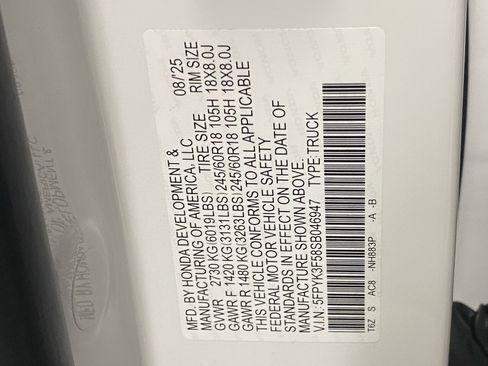 Used 2025 Honda Ridgeline RTL image 5