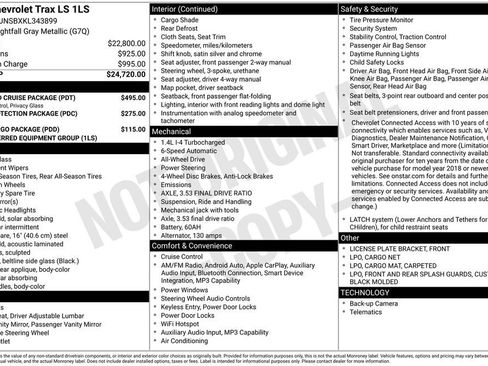 Used 2019 Chevrolet Trax LS w/ Tint and Cruise Package image 1