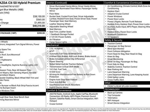 New 2026 MAZDA CX-50 AWD 2.5 Hybrid w/ Weather Package image 3