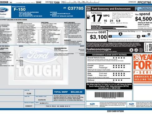 Used 2015 Ford F150 Platinum w/ Trailer Tow Package image 31