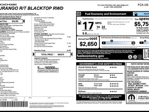 Used 2020 Dodge Durango R/T w/ Blacktop Package RWD image 6
