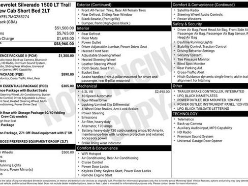 Used 2021 Chevrolet Silverado 1500 LT Trail Boss w/ Convenience Package II AWD/4WD image 13