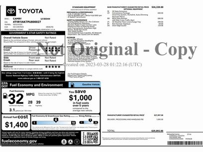 Used 2023 Toyota Camry LE